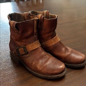 Frye Brown Leather Ankle Boots